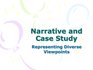 Narrative and Case Study