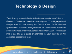 Revised GCSE Technology & Design Unit 4 & Unit 5 (Coursework