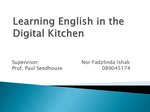 Learning English in the digital kitchen