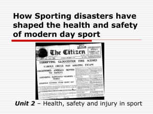 How Sporting disasters have shaped the health and safety of