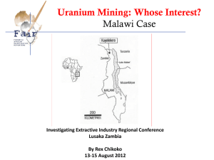 Uranium mining not in the people`s interest