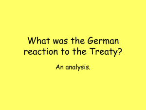 What was the German reaction to the Treaty?