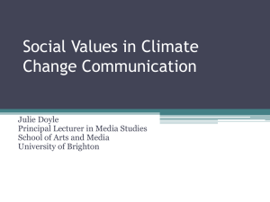 Social Values in Climate Change Communication