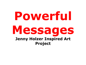 Powerful Messages Jenny Holzer Inspired Art Project