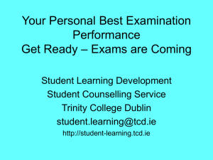 Exams Get Ready - Student Learning Development