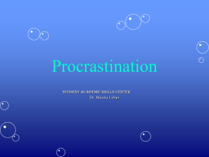 Managing Procrastination