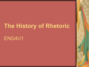 The History of Rhetoric
