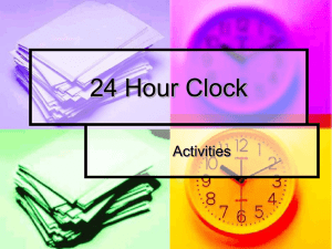 24 Hour Clock Activities