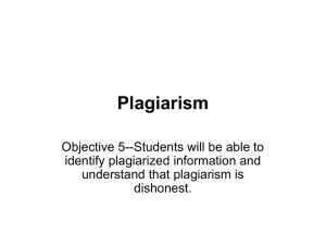Plagiarism, Piracy and Other Problems