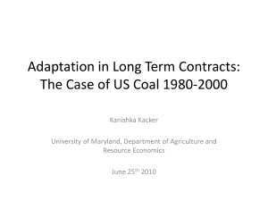 Dynamic Adaption in Long-Term Contracts: The Case of US Coal