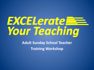 EXCELerate Your Teaching