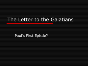 The Letter to the Galatians
