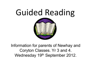 Guided Reading - Westcliff Primary School