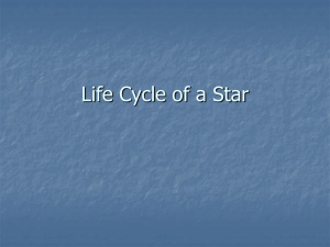 Life Cycle of a Star notes