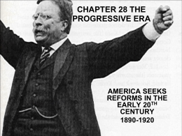 Progressive era reforms essay