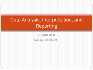 Data Analysis, Interpretation, and Reporting