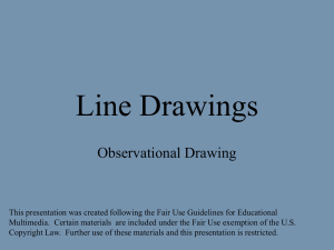 Create a contour line drawing using variety in the measure of