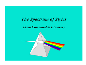 teaching styles spectrum