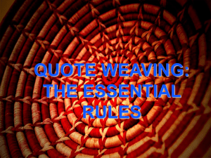 Quote-Weaving Powerpoint