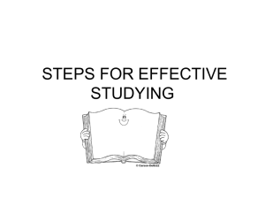 12 STEPS FOR EFFECTIVE STUDYING