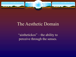 The Aesthetic Domain