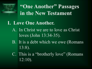 One Another - Olsen Park Church of Christ