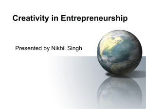 The role of Creativity in Entrepreneurship
