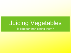 Juicing Vegetables Powerpoint
