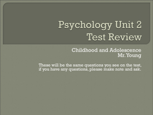 Psychology Unit 2 Test Review Game