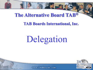 Delegation - The Alternative Board