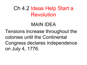 Ch 4.2 Ideas Help Start a Revolution