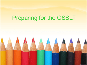 OSSLT - Grand Erie District School First Class Web Page