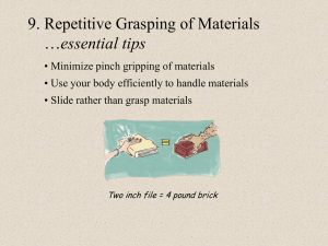 9. Repetitive Grasping of Materials …essential tips