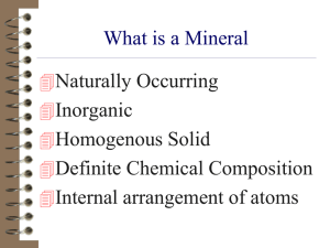 Mineral Lecture