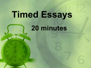 Timed Essays