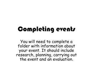 Event 1 Introduction and Planning Final Powerpoint