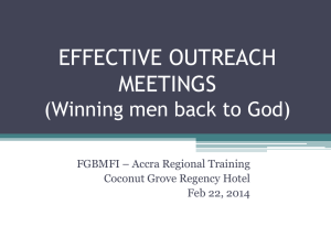 Effective Outreach Meetings