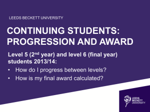Progression and Award Regulations Presentation