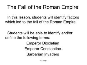 The Fall of the Roman Empire - White Plains Public Schools