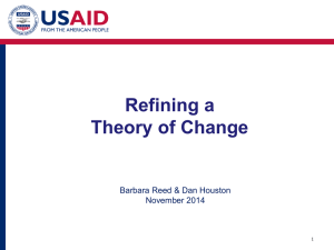 Refining a Theory of Change - Food and Nutrition Technical