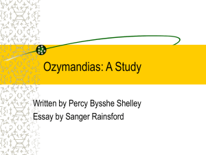 Ozymandias: A Study