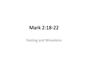 Mark 2:18-22 - Second Baptist Church of Shelby