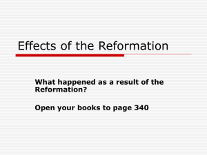 Effects of the Reformation (chapter 12 section 3)