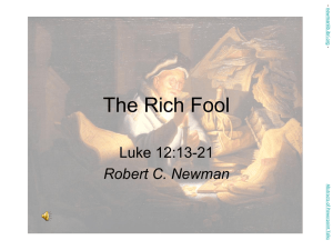 The Rich Fool - newmanlib.ibri.org
