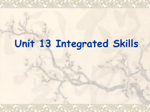 1. Why should we integrate the four skills?