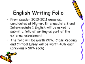 English Writing Folio
