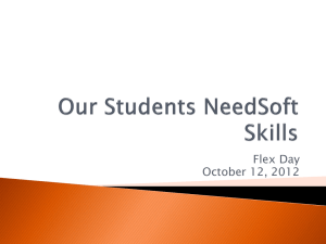 Flex Day Presentation:Student Needs/Soft Skills