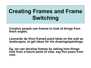 Creating Frames and Frame Switching