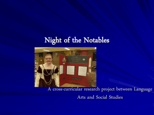 Night of the Notables PowerPoint