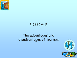 Advantages and disadvantages of tourism